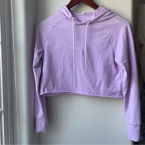 Nvgtn purple crop lilac hoodie